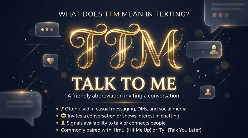 What Does TTM Mean in Texting?