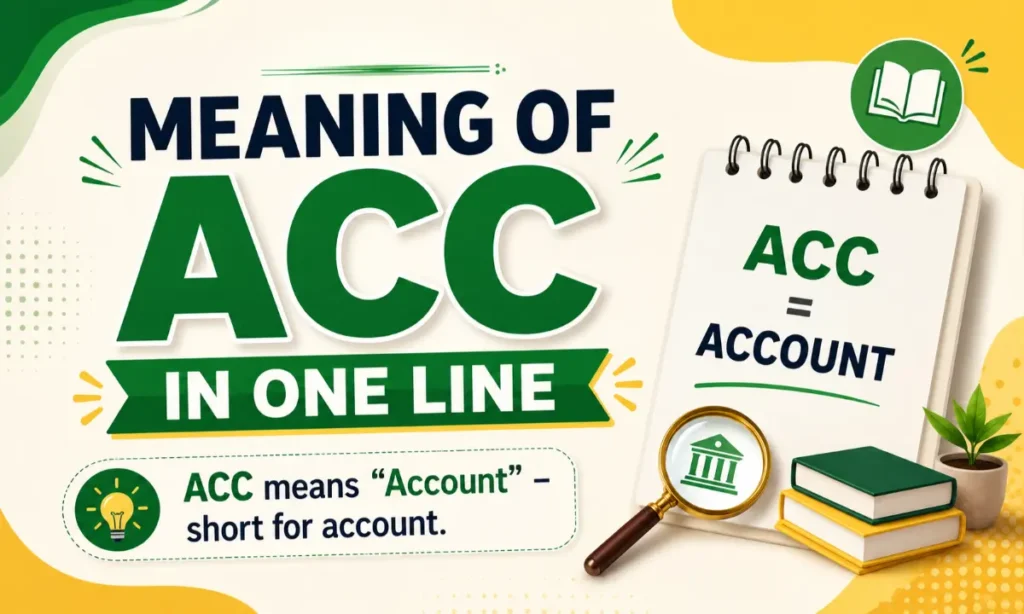 acc in one line